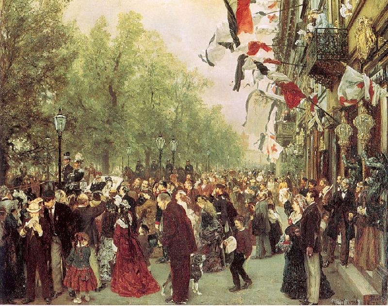 Adolph von Menzel William I Departs for the Front, July 31, 1870 oil painting picture